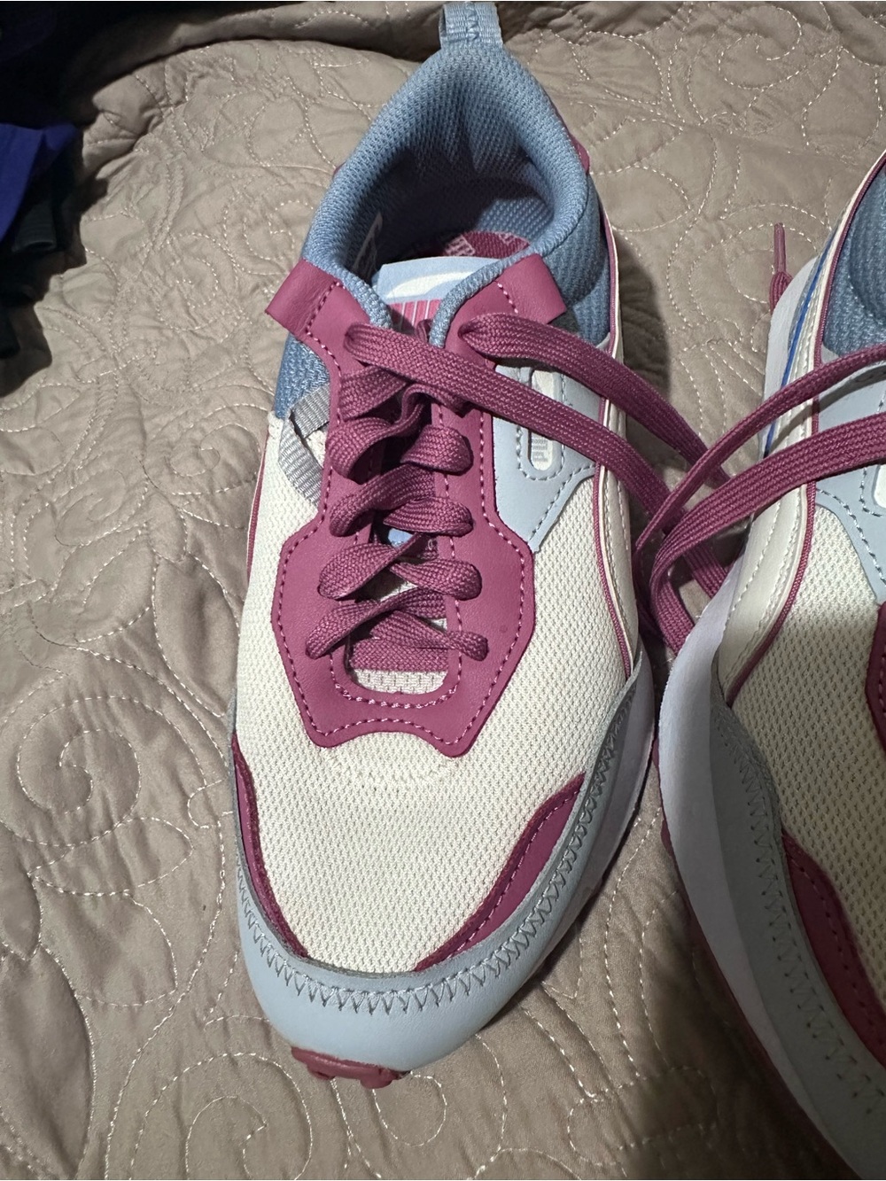 Puma Women’s Sneakers in Cream, Mauve and Light Blue